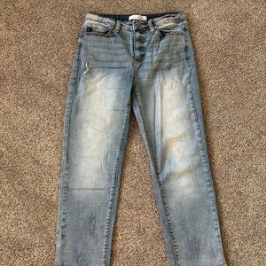 KanCan Women's Light Blue Ankle Jeans